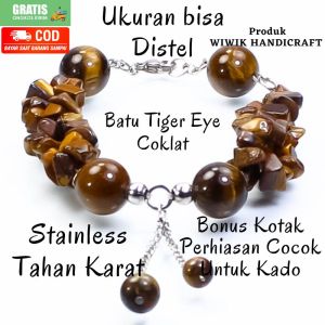 Gelang Tangan Wanita / Gelang Cewek Batu Koral Pink Stainless Tahan Karat Terbaru Kado Hadiah