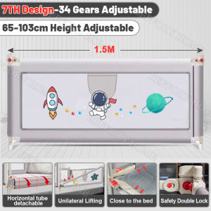 Bed Fence for Baby Bed Guard Rail for Baby Safety Queen/king Size Slide Down Safety Upgraded 5TH 6TH Design