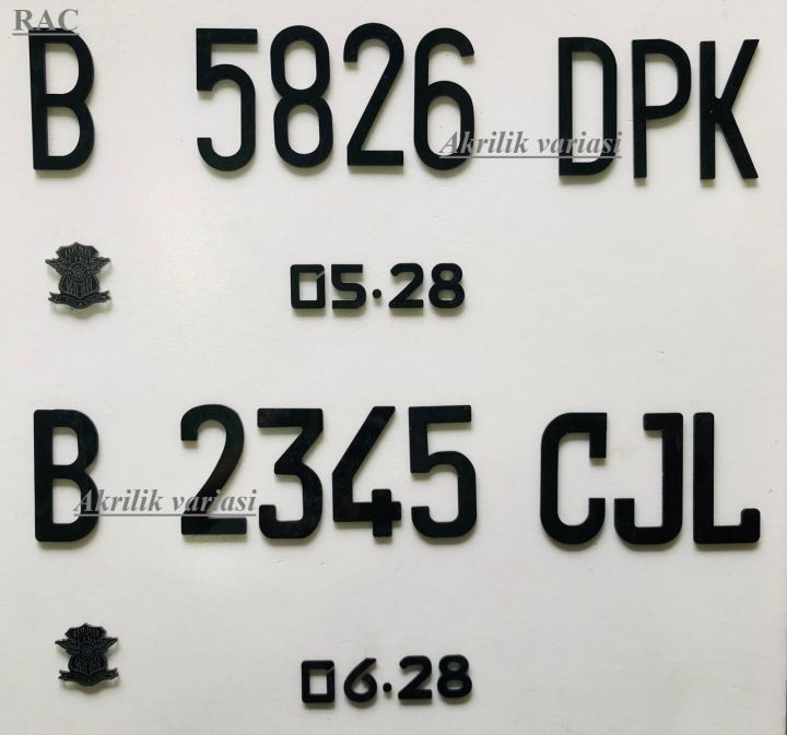 RAC Huruf & Angka Timbul untuk mobil bahan akrilik | Lazada Indonesia