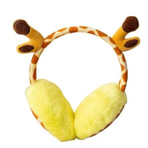 Con Hươu cao cổ earmuffs cho phụ nữ và trẻ em gái lông cừu mềm lót có thể điều chỉnh mùa đông bịt tai cho sử dụng ngoài trời