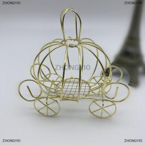 [COD] ZHONGYI0 Creative pumpkin Carriage Decor กล่องขนมสีทองกล่องฟักทองของขวัญ