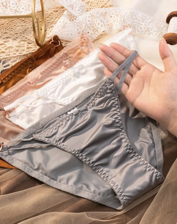 3pcs silk Seamless sexy Lingerie Panty underwear panties G-string