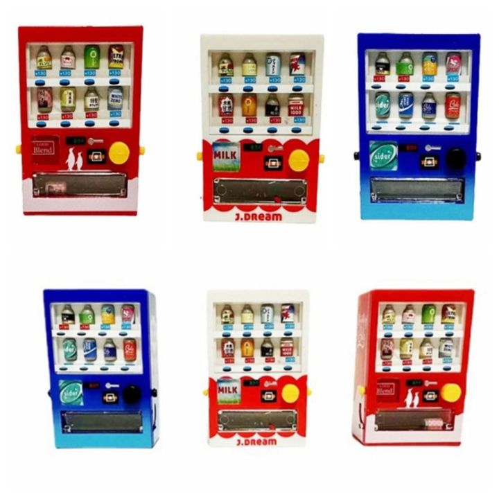 Cute Diy 1: 12 Doll House Simulation Drinks Vending Machine Mini 