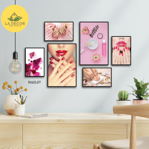 BỘ 6 TRANH DÁN TƯỜNG TRANG TRÍ TIỆM NAIL SALON...