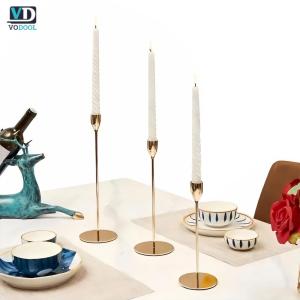 [Uetech] 3Pcs Tall Candle Candlestick Holder Vintage Table Centerpieces for Party Dinning Housewarming Gift