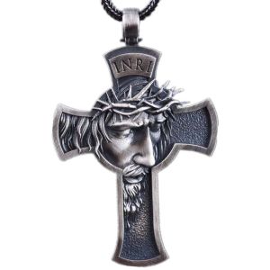 ROCOCO Fashion Religious Jesus Gold Silver Color Christian Gift For Men Women Chain Cross Necklace Choker Pendants