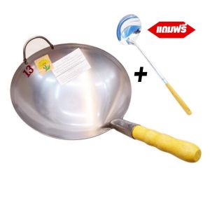 แถมกระบวยทุกออเดอร์ กระทะเหล็กเผา  เอาอยู่ทุกเมนูอาหารตามสั่ง กระทะเผา กระทะเหล็ก กระทะจีน กะทะด้ามไม้ กะทะเผา กระทะ กะทะ