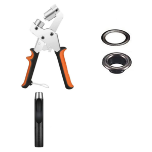 Chuyên Nghiệp 10mm dây giày và bộ Kìm 300pcs Vòng Kim Loại máy giặt đấm Kit cho vải Tarp biểu ngữ vải thủ công