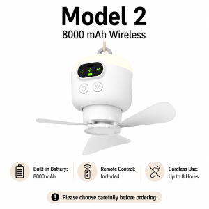 Mount Peak 20000mAh Rechargeable Fan with LED Light Hanging Hook & Power‑Bank Function 3 Speed Settings Portable Emergency Fan for Brownout Camping & Outdoor Use