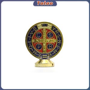 Talao St. Benedict with Stand 55mm*45mm for Car Decoration Accessories Small Gift