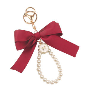 【MPJow】 New Large Bow Key Ring KeyChain Car Pendant Creative Colorful Ribbon Fabric Knot Key Chain Accessories