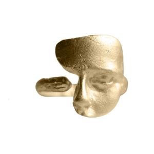 Adjustable Rings Fashion Finger Jewelry Mask Shape Opening Rings Copper Texture Suitable for Women and Girls Present