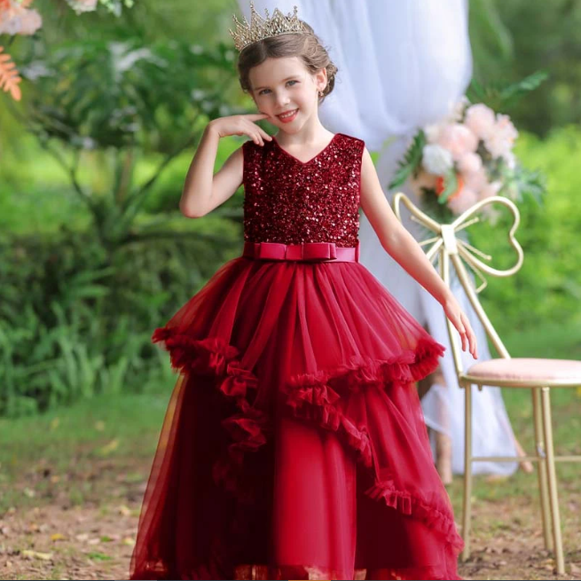 gaun anak dress ballgown Party Dress for Girls Luxury Wedding