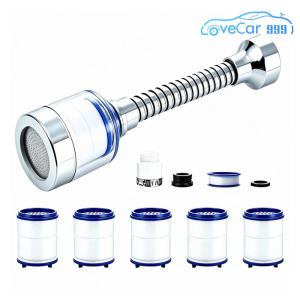 Showers Head Bath Purifier 360 Degree Rotating Remove Chlorine Heavy Metals Filters Household Tap Water Filtration Nozzle for Kitchen Bathroom Sink