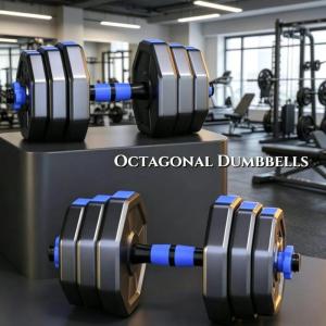Dumbbell Set Adjustable Exercise Weight Plates Dumbbell Barbell Convertible Gym Set