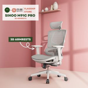 SIHOO M91C Series Ergonomic Office Computer Gaming Chair | Height-adjustable Backrest | Elastic Lumbar Support | Suitable for Kids and Teens | Sihoo Official