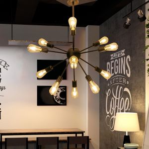 YHLAMP 8 /12 Heads Industrial Chandelier Loft Ceiling Chandelier Attic Chandelier Vintage Chandelier Modern home decoration living room pendant ceiling light bar shop creative chandelier living room satellite lamp artificial satellite chandelier