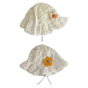 Lovely Flower Baby Sun Hat Stylish Bucket Caps Breathable Infants Fisherman Hat Sunhat for Beach and Picnics