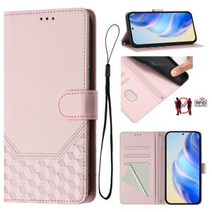 Geometric Embossed RFID Blocking Flip Wallet Phone Case For iPhone 18 Pro Max 17 air 16 plus 15 14 PU Leather Multi Card Slots Kickstand Cover Magnetic Buckle Shockproof Protective Casing