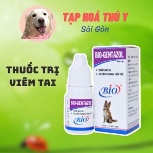 Nhỏ Tai BIO GENTAZOL Chai 10ml Dành Cho Chó Bị Viêm Tai Ngoài