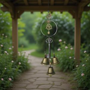 [COD] jiameitan ลูกบิดประตูกระดิ่งแม่มด1ชิ้นที่แขวนตกแต่งบ้าน