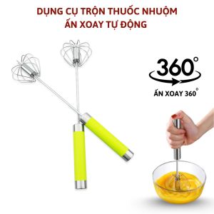 Cây Trộn Thuốc Nhuộm Dụng Cụ Đánh Thuốc Nhuộm Xoay 360º Tiện Dụng Nhanh Chóng Chất liệu thép không gỉ .