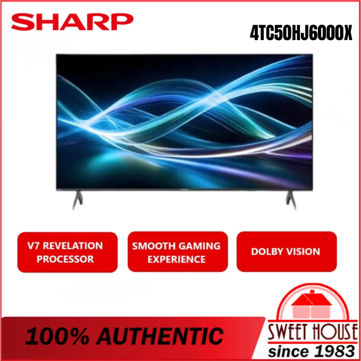 Sharp 50" UHD 4K Google TV 4TC50HJ6000X | 4TC50HJ6000X | Smart TV | Android | LED TV