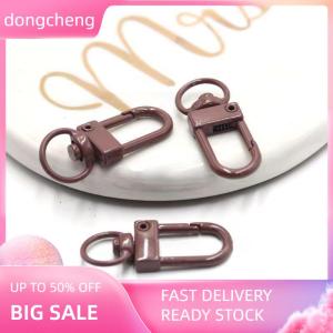 dongcheng ตะขอก้ามปูหมุนได้สีลูกกวาด1ชิ้นตะขอเกี่ยวเครื่องประดับโลหะแบบทำมือสำหรับทำกระเป๋าถือพวงกุญแจ