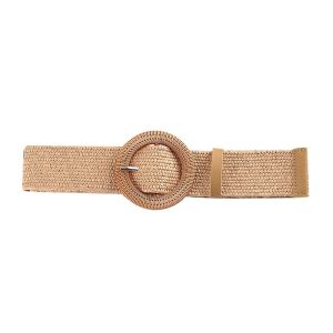 WININ Fashion Elastic Bohemian Wide Waist Belt Braided Waistbelt Straw Belt
