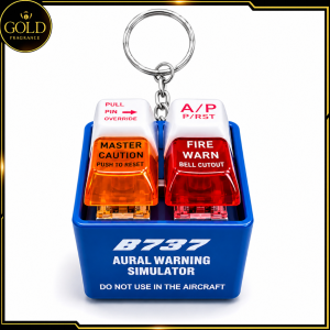 High-Quality Men Key Holder with Fire Alarm and Aerial Warning Simulators