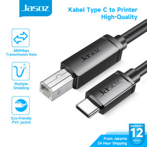 Jasoz Kabel Type C to Printer Male to Male USB-C to USB-B Printer Epson Canon HP