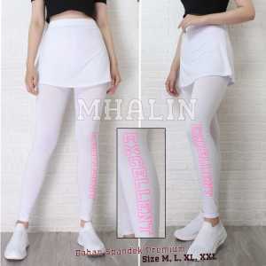 Legging Rok Wanita Terbaru Logo Excellent - Legging Jogging Wanita - Legging  Aerobic Wanita