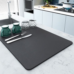 🚚【SG spot】Solid colored diatomaceous earth drainage mat absorbs water prevents scalding and provides thermal insulatio