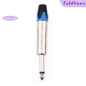 Joldhans 6.35 Mm Audio Plug Mute Plug Connector Jack Mono Assembly Microphone Conector With Mute Function