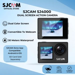SJCAM SJ4000 Dual Screen | 4K 30FPS | Photos: 16MP | Built-in mic and speaker | Complete Mounts & Accessories