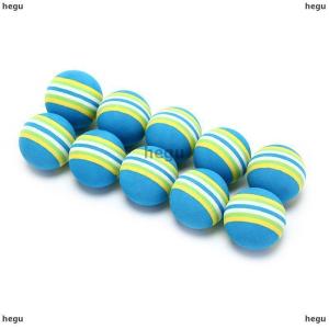 [COD] hegu Maelovely 10 Quả Bóng Xốp Sọc Cầu Vồng Bóng Golf Dụng Cụ Hỗ Trợ Tập Luyện Swing