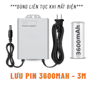 Bộ Lưu Điện Camera Modem WiFi UPS 12V Dung Lượng Cao – Dự Phòng 4-12Giờ Kèm NguồnChống Nước / Nhiệt