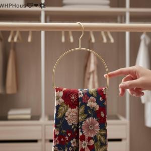 WP💓💛💖 5PCS Half Round Gold Iron f Hangers Pet Clothes Rack for Wardrobe Space Saving Storage Home Organization Display