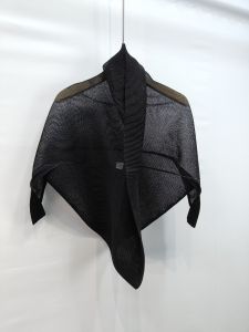 6581 One Size (45-75kg) Miyake Spring Summer Sheer Mesh Batwing Sleeve Cardigan V-Neck Casual Jacket