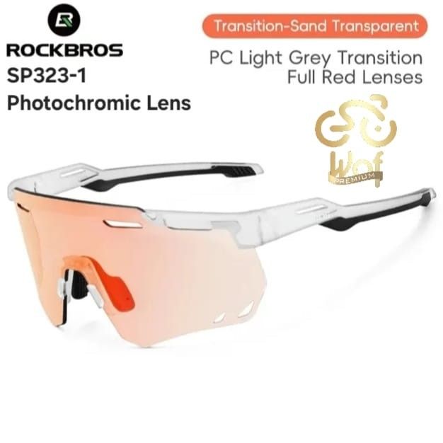 ROCKBROS SP323-1 Kacamata Photochromic Lensa Warna Sepeda Motor