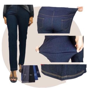 Vivfashionhouse JEANS SLACK STRETCHABLE BEST QUALITY High Waist & Long JEANS SIZE:S - 5XL PLUS SIZE SELUAR SLACK JEANS Dark Blueblacklight Bluegrey