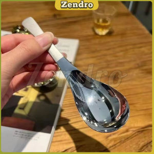 ZEO Stainless Steel Spoon Dessert Spoon Silver Gold Color Spoon