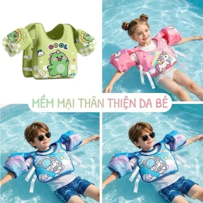 Áo Phao Tập Bơi Cho Bé Dưới 25Kg | Áo Phao Học Bơi Trẻ Em Không Cần Bơm Hơi Bé Trai Bé Gái