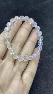 Moonstone rainbow มูนสโตน ลูกปัดกลม สีรุ้ง ใส * เกรด AAA. 6 มม. 8 มม. และ 10 มม. round beads Clear * AAA Grade. 6mm8mm and 10 MM.