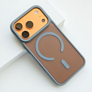 Large hole simple matte magnetic suction suitable for iPhone17 mobile phone case skin feel anti-fingerprint Apple 16 anti-drop protective case