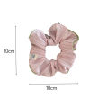 Cream Striped Hair Ring Female Sweet Bear Mori Cute Scrunchie High Elastic Hair Accesssories. 