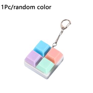 LUMINOU Key Button Fidget Keychain Keycap 4 Keys Clicker Toy Pendant Relaxing Stress Relief Pinch Toy for Adult