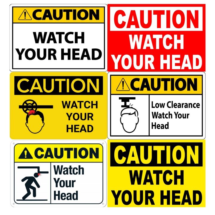 Watch Your Head Signage (Laminated A4 Size) Lazada PH