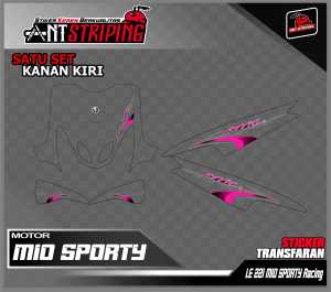 Striping Yamaha Mio Sporty Variasi Transparan List Semifull Simpel Racing Lookstyle Kode LE221