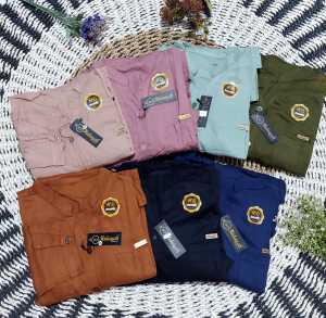 Setelan Rayon Twill Premium Ld 110-120 Motif Polos Gaya Korea
